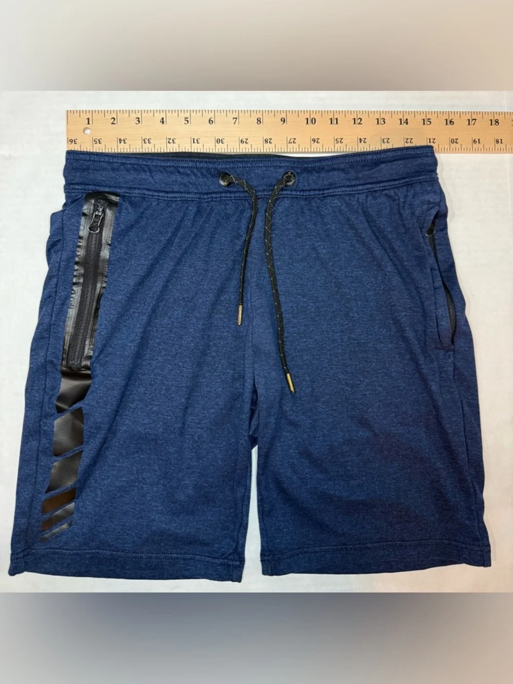 American Eagle AE Active Flex Athletic Shorts Heathered Navy Blue Size S